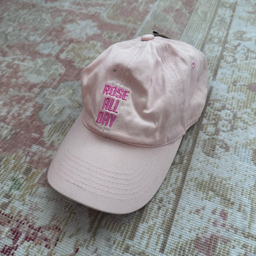 Francesca's Collections Light Pink Rose all day Baseball Cap NWT
